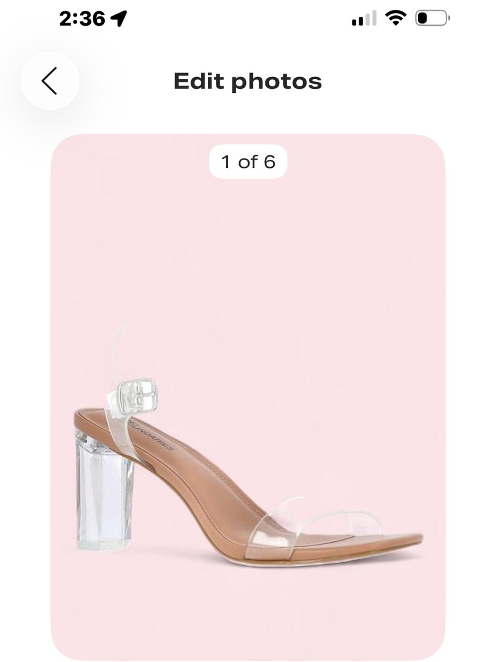 No Boundaries Clear Strap Block Heel Sandal in Transparent with Tan Insole
